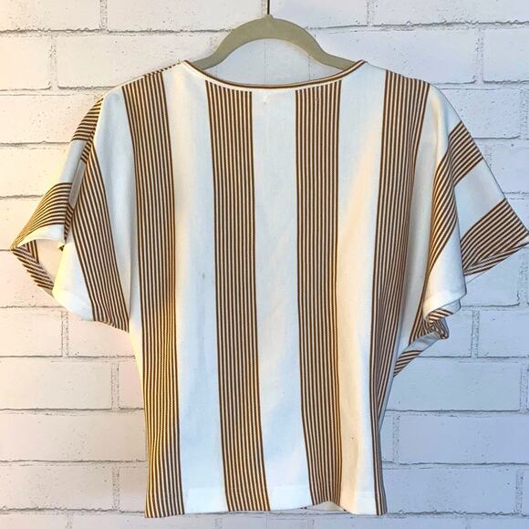 Anthropologie $88 Bishop + Young Striped Twist Front Top MED NWOT - Picture 7 of 10